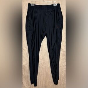 Cherokee Black Scrub Jogger Pants Size M Drawstring Cargo Style CK095